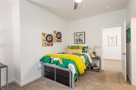 furnished apartment bedroom